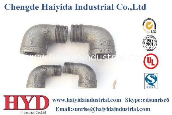 China Fábrica de la UL del arrabio de la instalación de tuberías del hierro maleable del hilo del codo 92 NPT proveedor