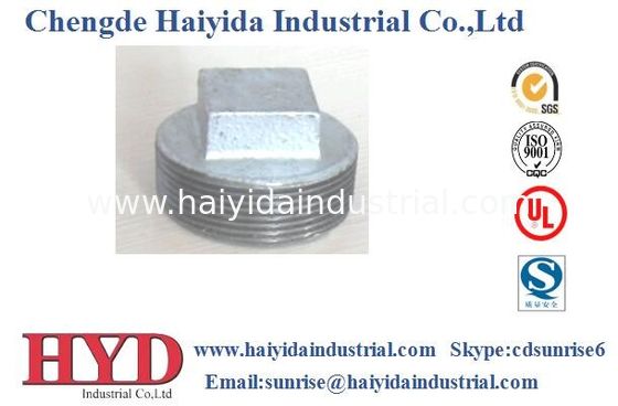 China Enchufe de tubos de hierro maleable galvanizado de acero fundido UL fábrica proveedor